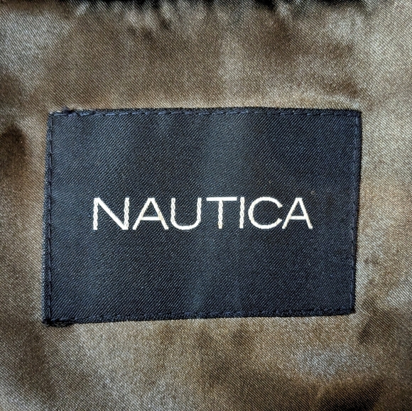 Nautica trench coat with attached lining Men's Size 44R in olive green - Picture 5 of 15